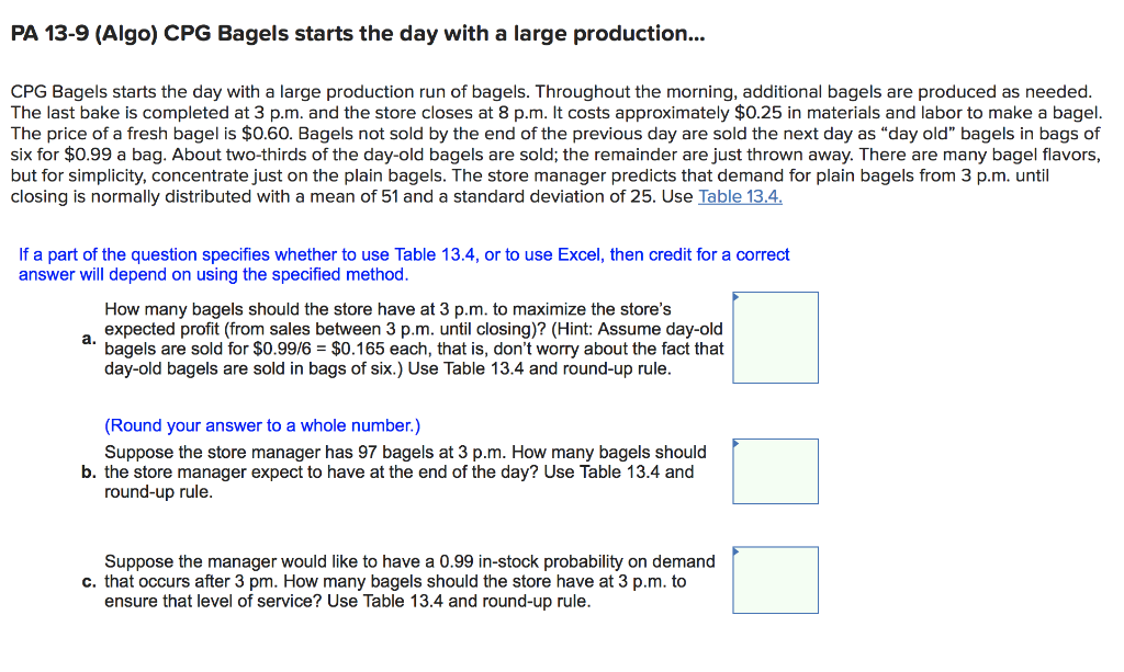 PA 13-9 (Algo) CPG Bagels starts the day with a
