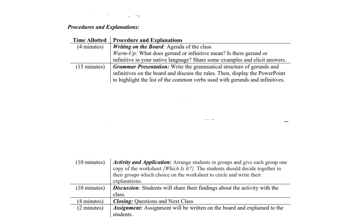 Group & Level of Proficiency: Adult EFL