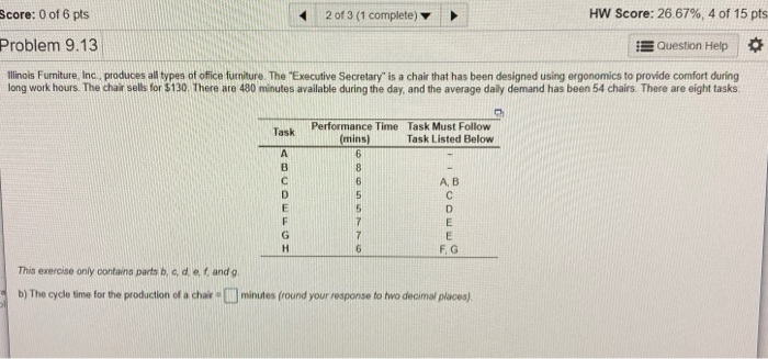 Score: 0 of 6 pts 2 of 3 (1 complete) HW Score: