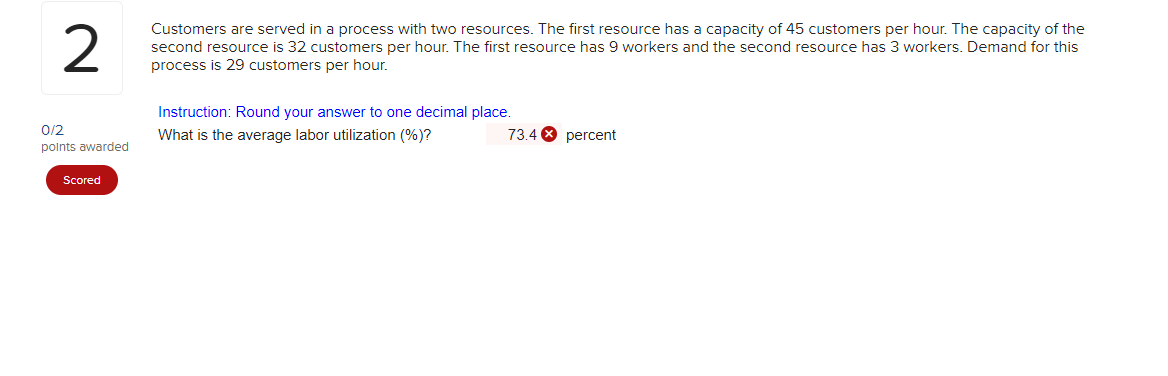 2 Customers are served in a process with two