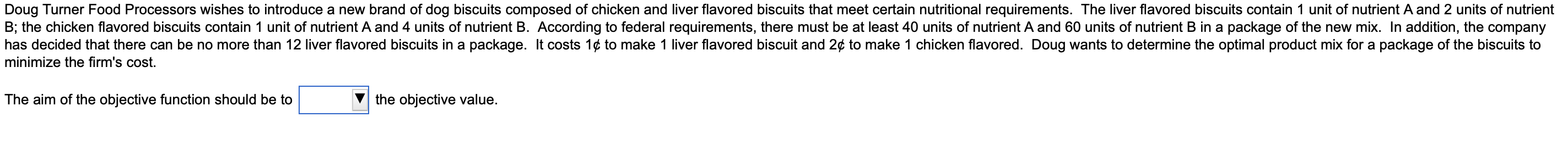 Please help me with the following: The optimum