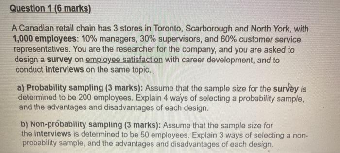 Question 2 (6 marks) a) Questionnaire design (4.5