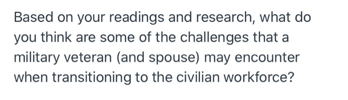 Based on your readings and research, what do you