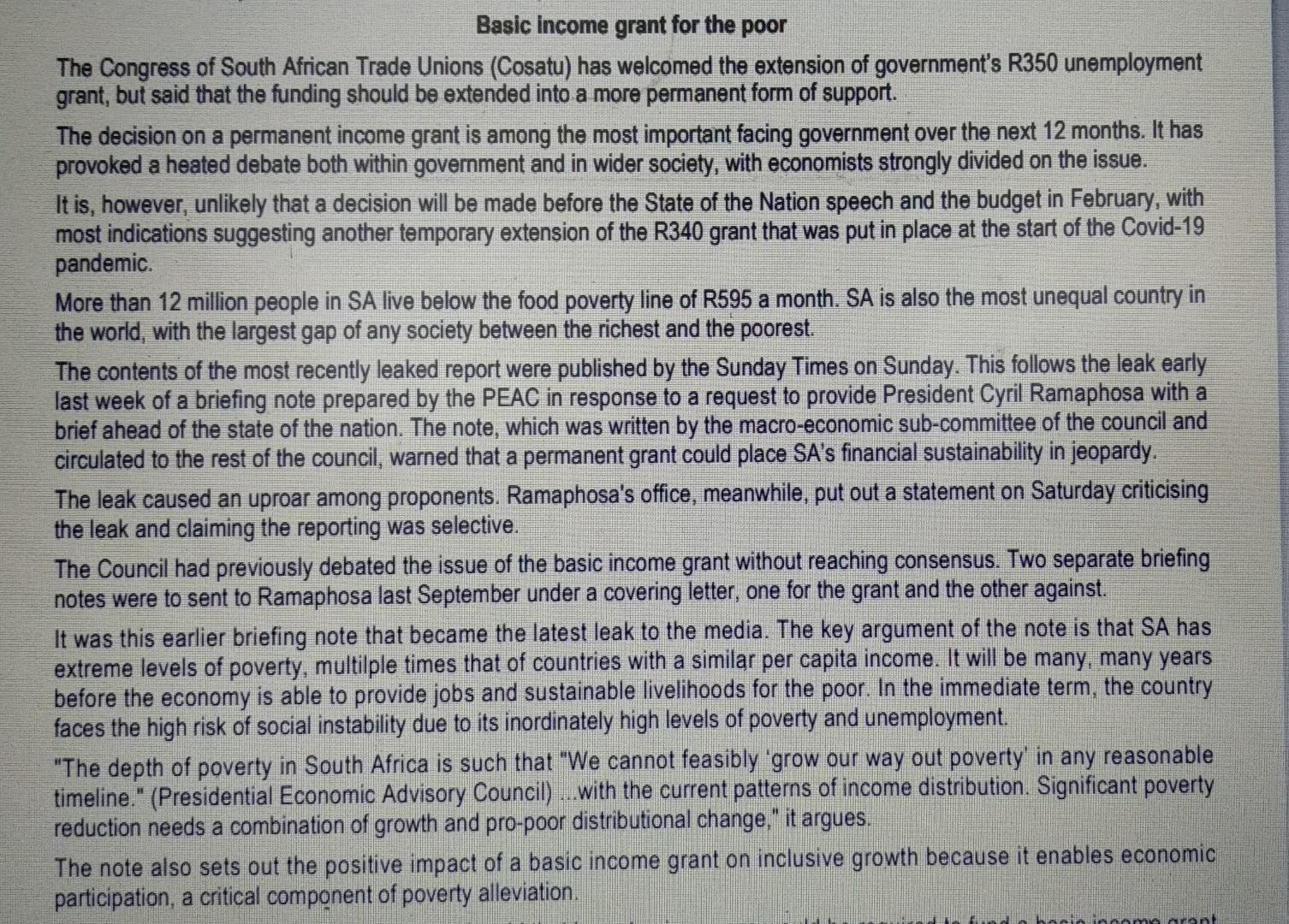 Please help it's urgent, please write 250 - 300