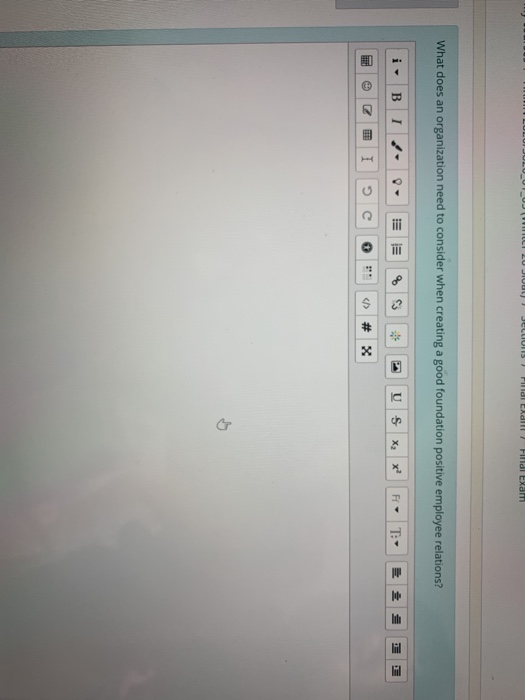 its humar resources question... What does an