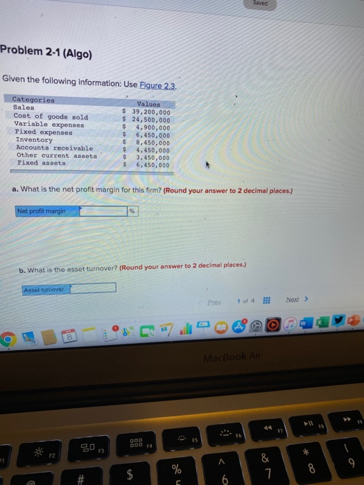 Saved Problem 2-1 (Algo) Given the following