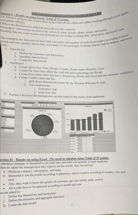 Section 1 - Hands-on using Exe Total of 25 points