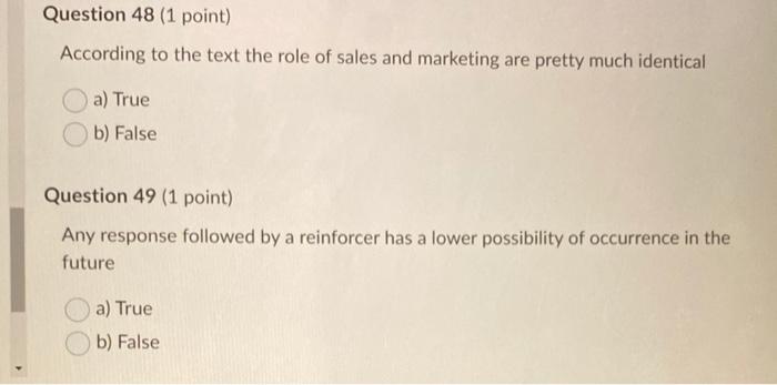 Question 48 (1 point) According to the text the