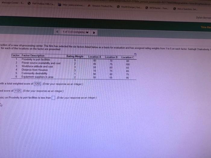 part a has options location a, b and c Pan