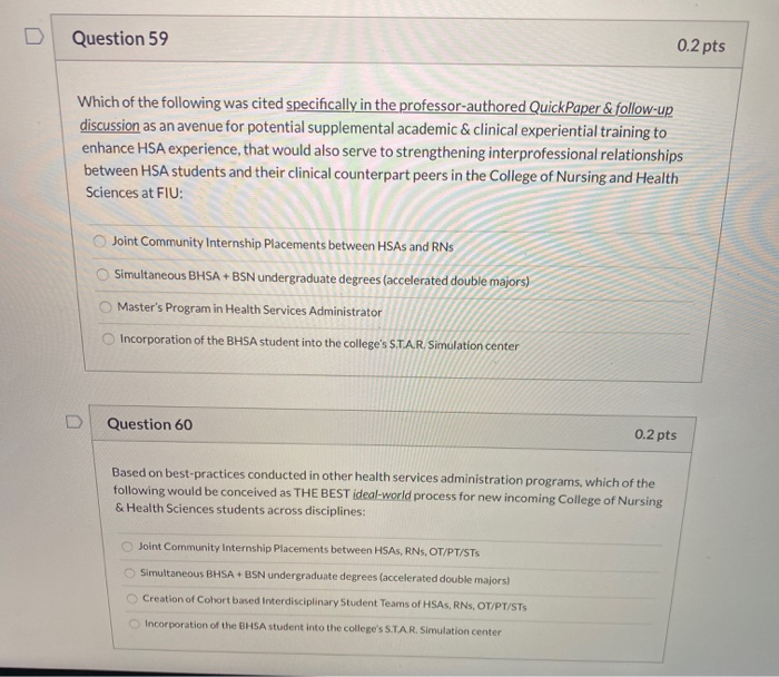 Question 59 0.2 pts Which of the following was