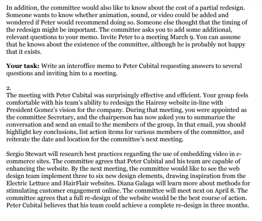 Write only task 3: Write a formal business letter