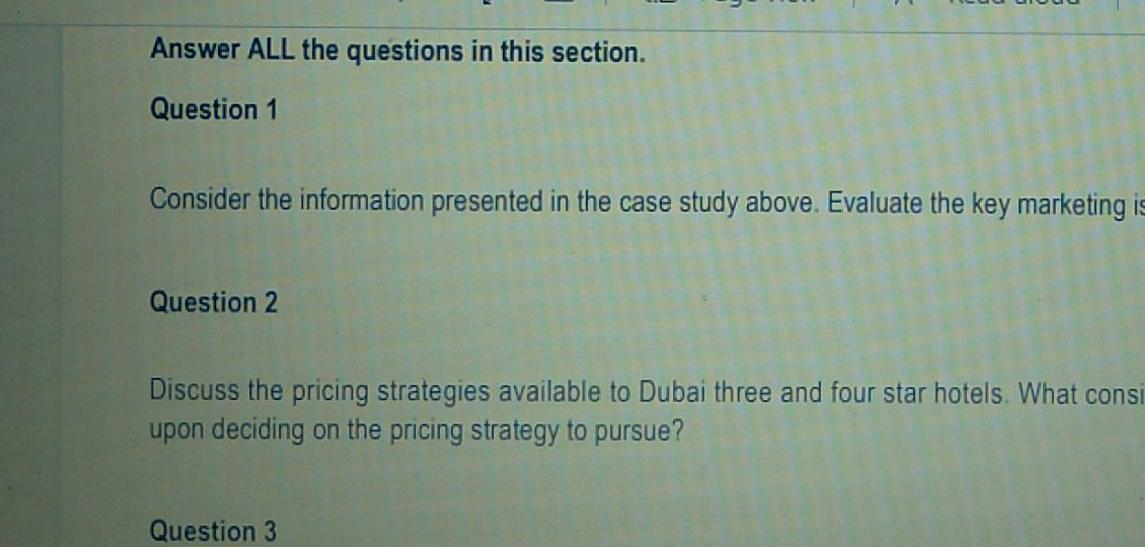 please help with question 2 of case study Answer