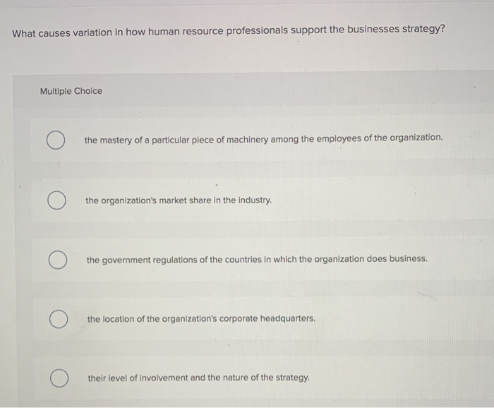 What causes variation in how human resource