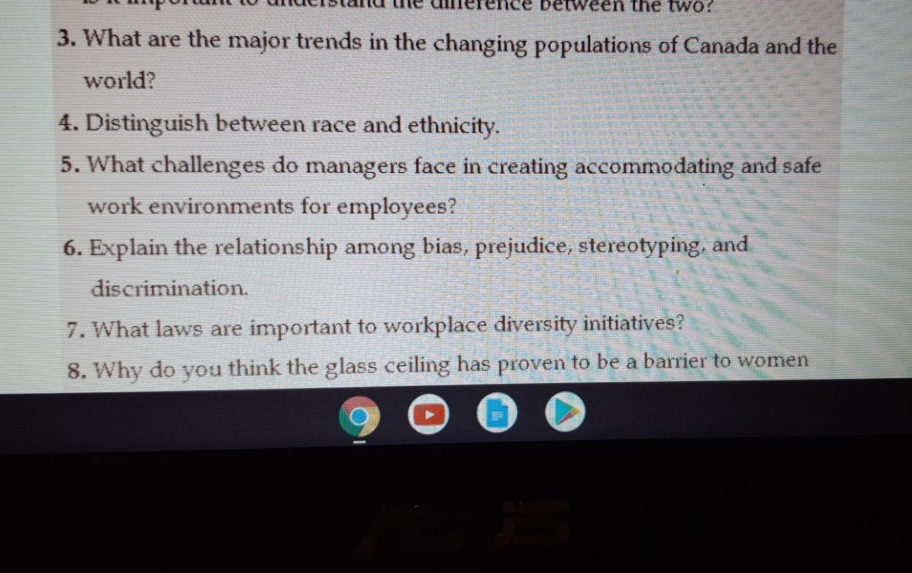 please answer 3 to 6 questions etween the two? 3.