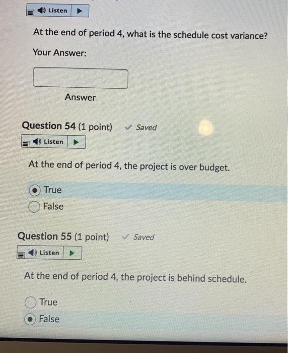 Given the project baseline information given