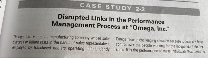 1. (a-f), 2.? CASE STUDY 2-2 Disrupted Links in