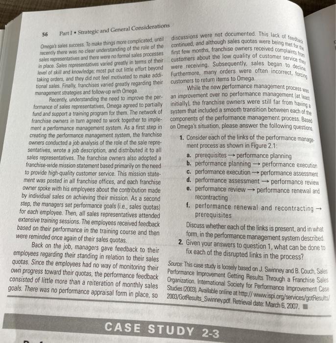 1. (a-f), 2.? CASE STUDY 2-2 Disrupted Links in
