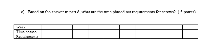 Problem 3 - 24 points. (Questions a, b, c, d, e,