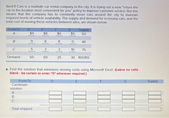 Rent'R Cars is a multisite car rental company in