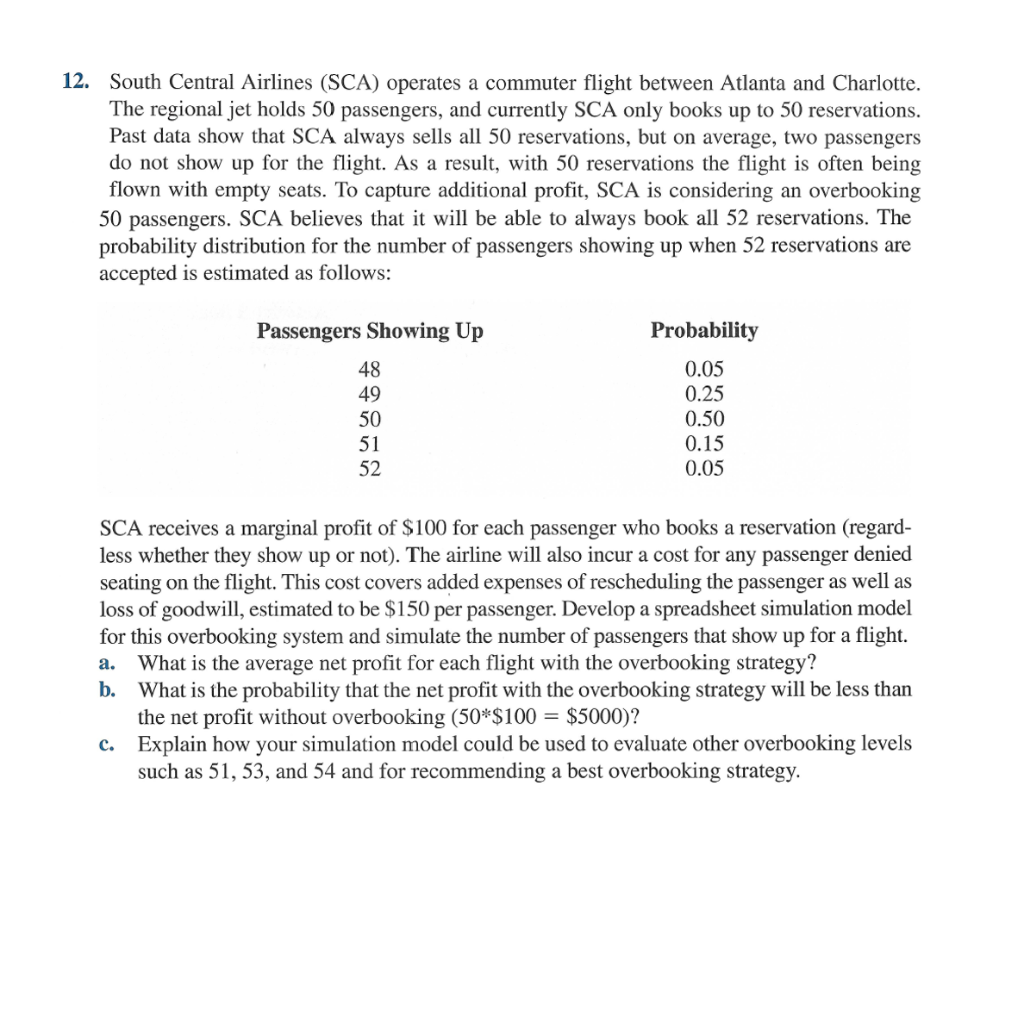 Simulation Project (100 Points) Please read the