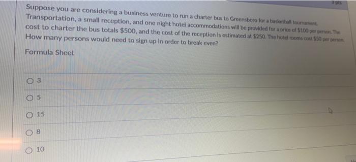 thanks Which of the following problems would not