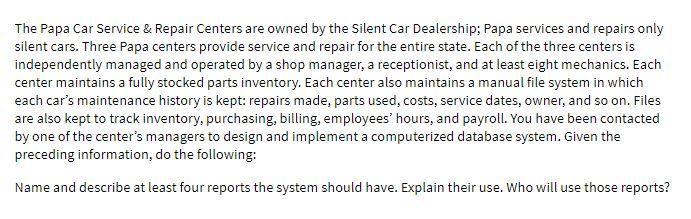 The Papa Car Service & Repair Centers are owned