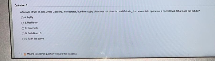 Question 3 A tornado struck an area where