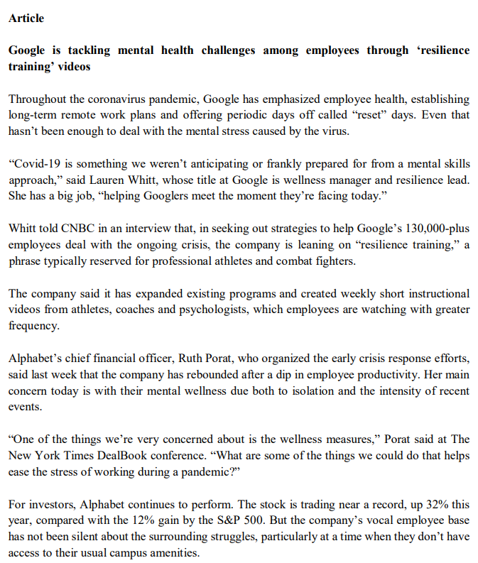 Describe the strategic training and development