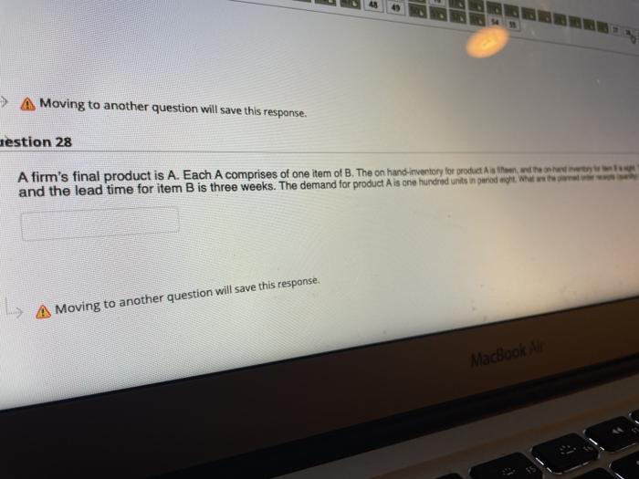 A Moving to another question will save this