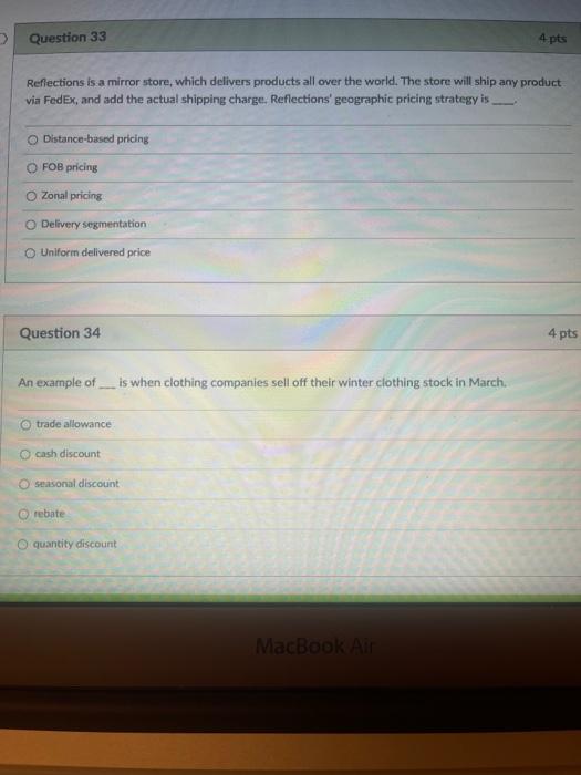 >> Question 33 4 pts Reflections is a mirror