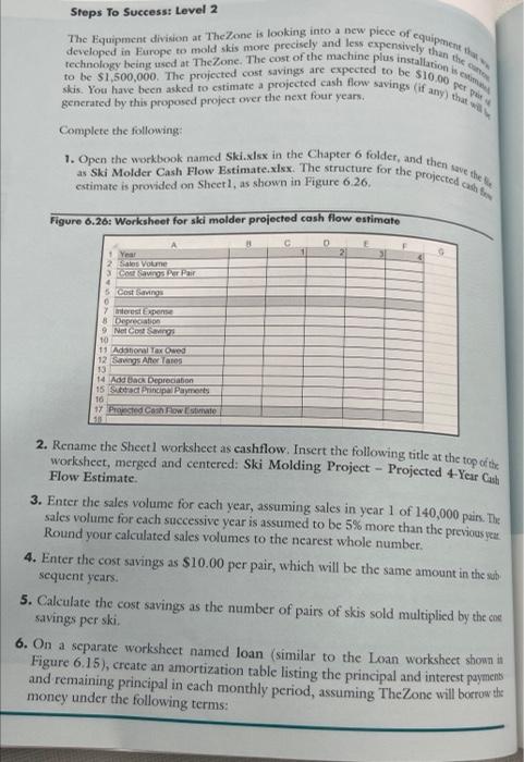 needs to be in excel and showing the formulas