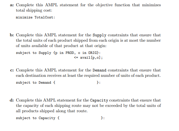 (40 points) This modeling question deals with a