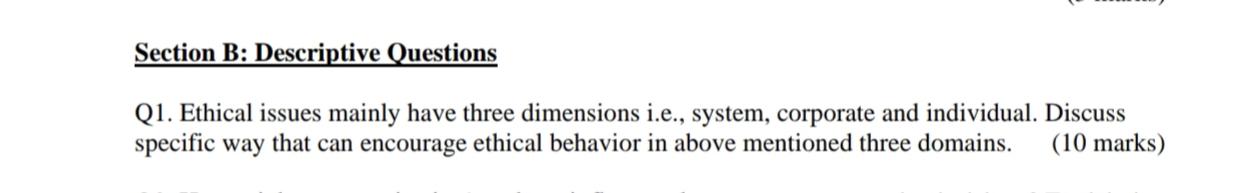 Maximum: 400 words Section B: Descriptive