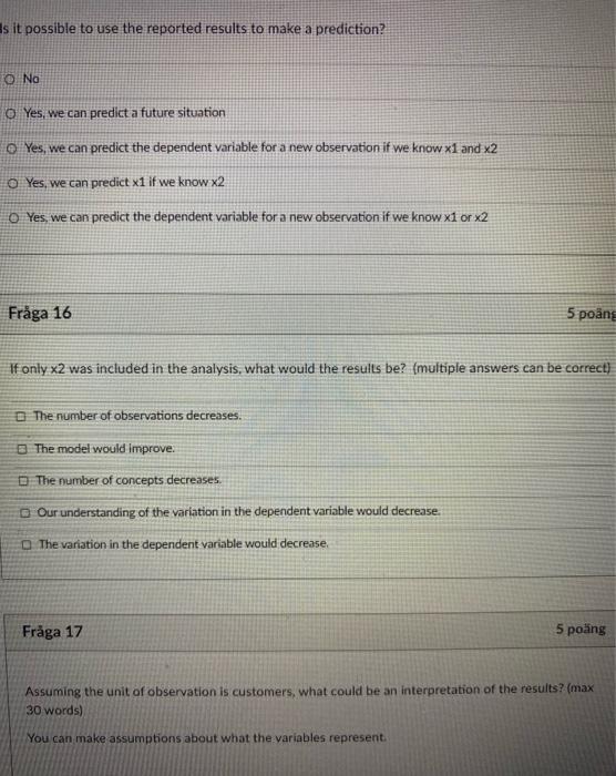 questions based on the picture coef std err Piti