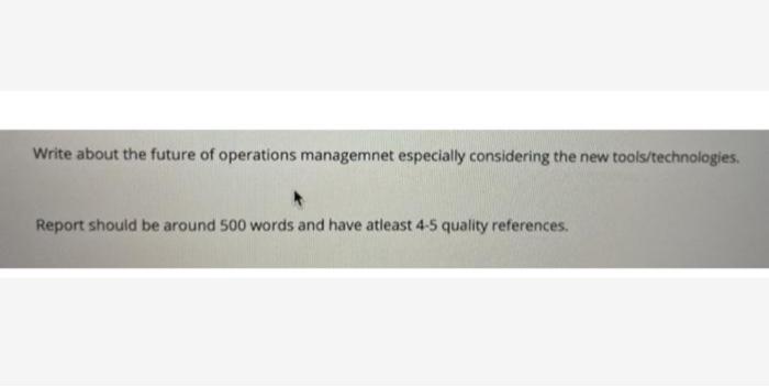 with reference please Write about the future of