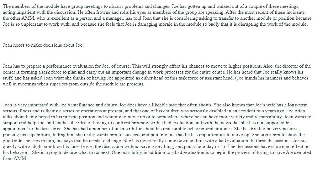 You have been asked to consult with a module