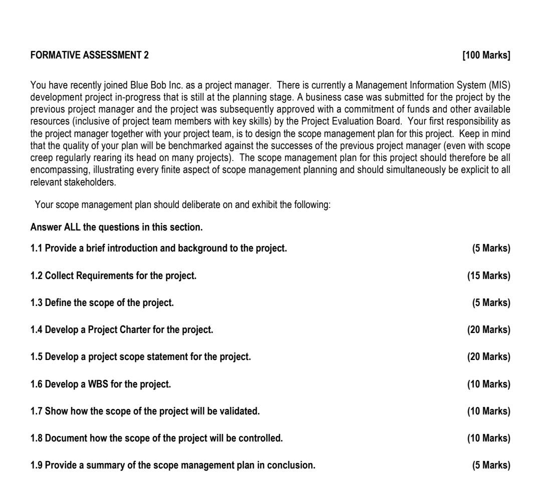 please develop a WBS. thanks. This question is