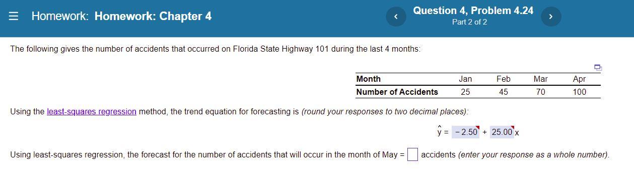 Homework: Homework: Chapter 4 Question 4, Problem