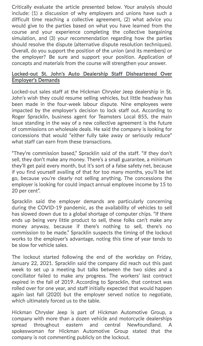 Critically evaluate the article presented below.