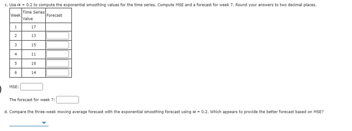 options. Week Value 1 2 17 13 3 4 15 11 5 16 6 14