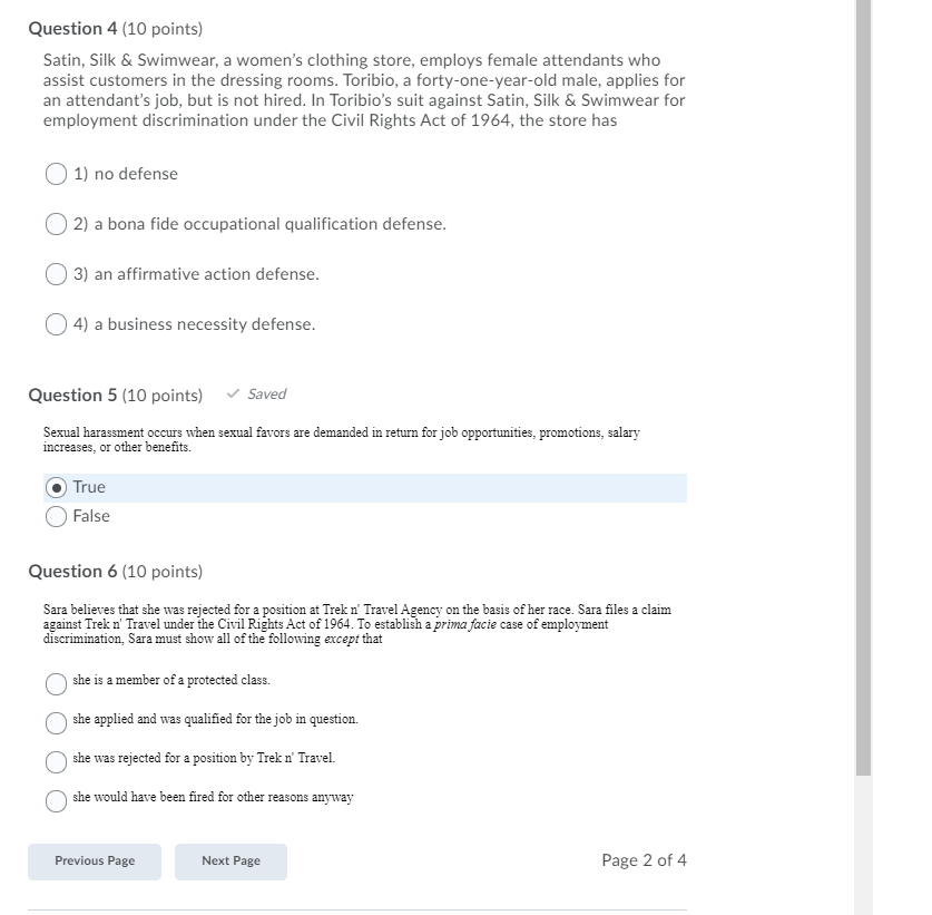 Question 4 (10 points) Satin, Silk & Swimwear, a