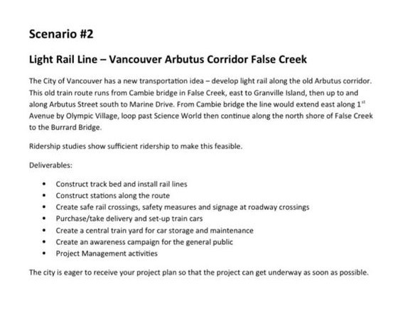 make a project by using this scenario Scenario #2