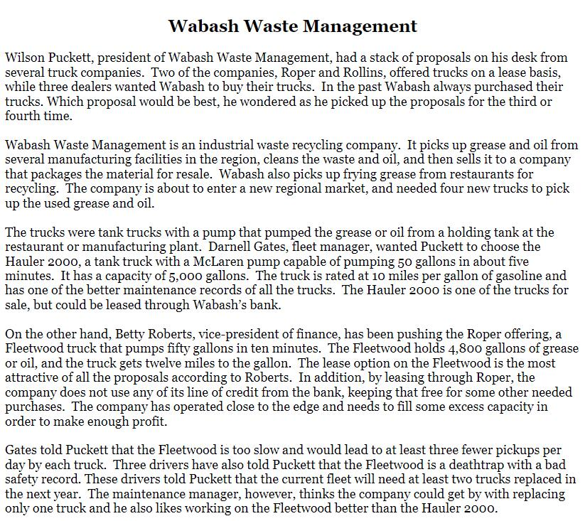 QUESTIONS: 1. How did problem recognition occur