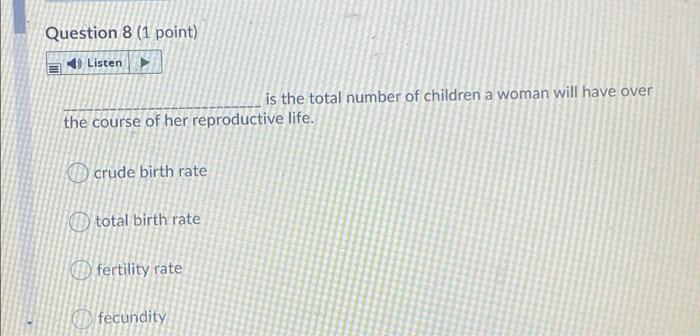 Question 7 (1 point) Listen would suggest You are