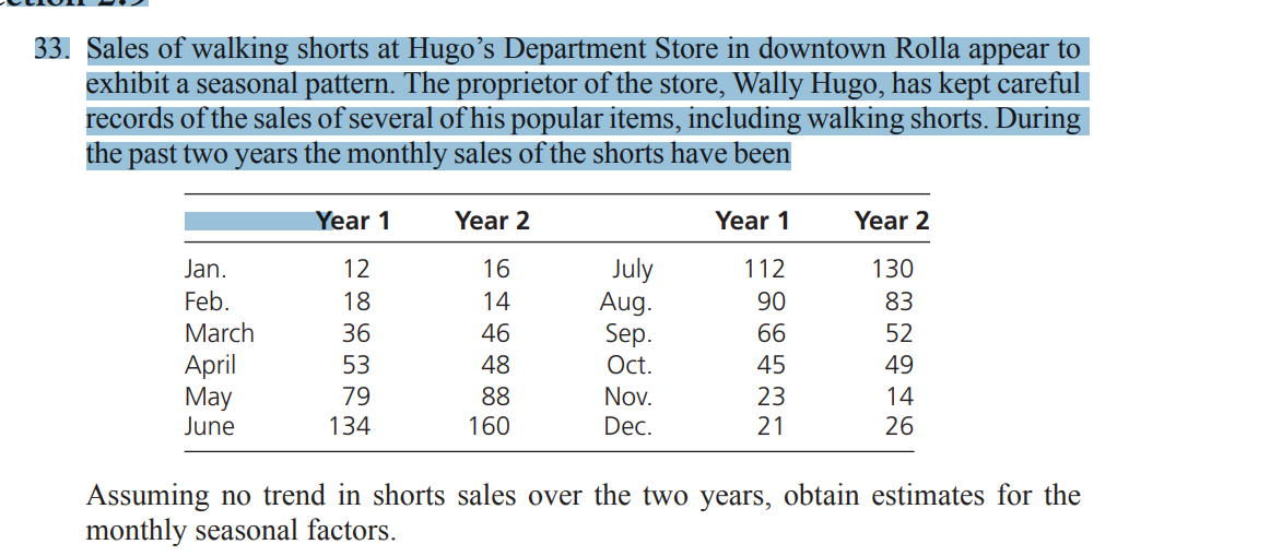 dont use excel. just manually solving 33. Sales