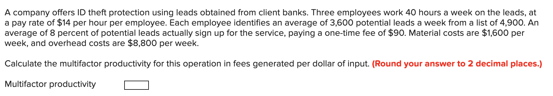 A company offers ID theft protection using leads