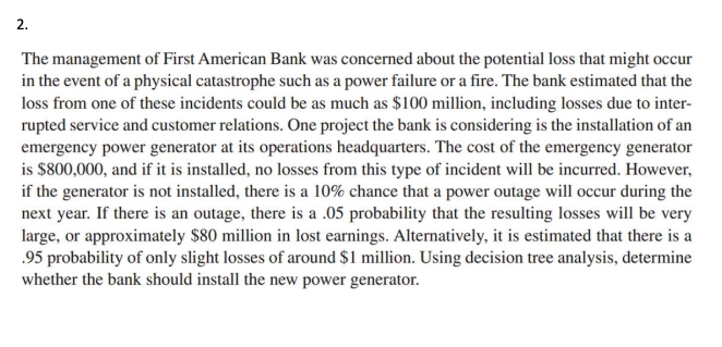 The management of First American Bank was