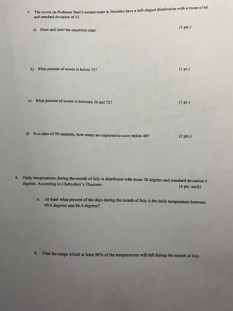 Please Answer question 6 a) b) NOT number 5.