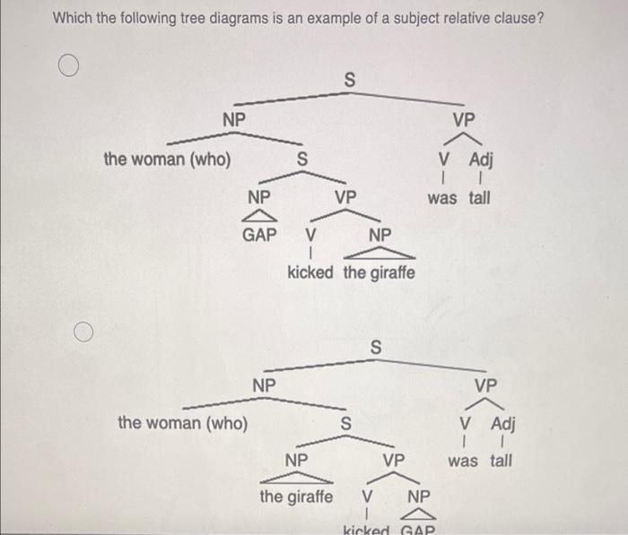 Which the following tree diagrams is an example
