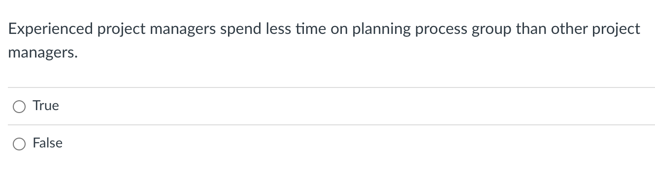 Experienced project managers spend less time on